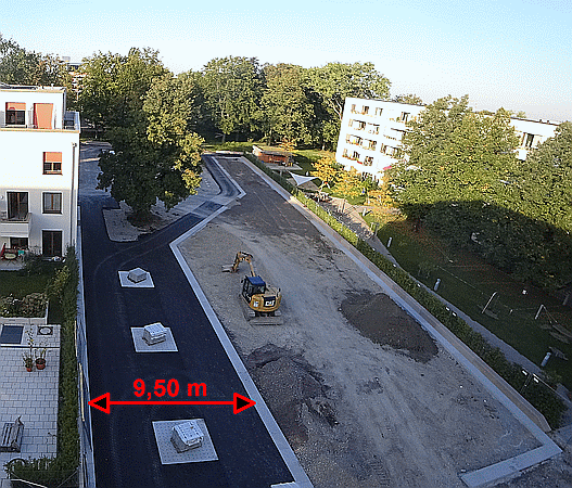 Umsetzung des Parkeinganges mit Stadtplatz