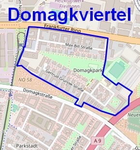 Lageplan des Domagkviertels